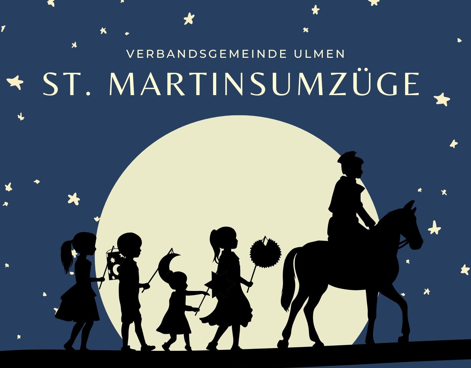 Dunkelblau Gelb Illustrativ Verspielt Sankt Martin Laternenumzug Poster (42 x 59.4 cm) - 1 Dunkelblau Gelb Illustrativ Verspielt Sankt Martin Laternenumzug Poster (42 x 59.4 cm) - 1